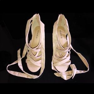 Torrid, Soft Pink Strappy Lace-Up (Wide Width)